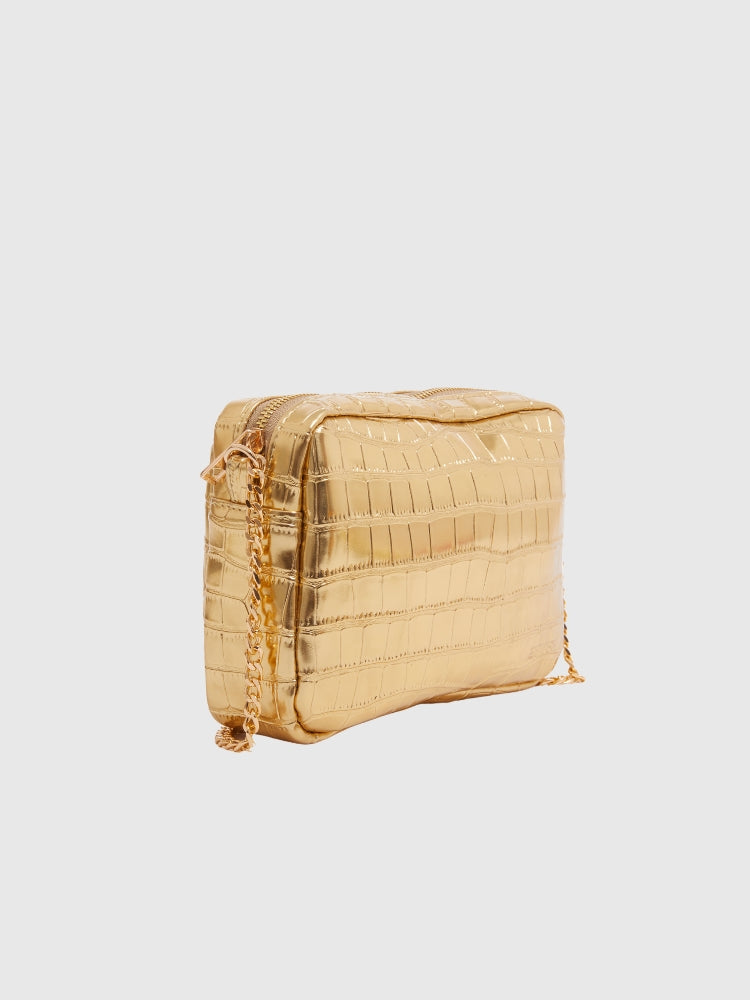 Gold Croco PU leather Party Sling Bag (Limited Edition)