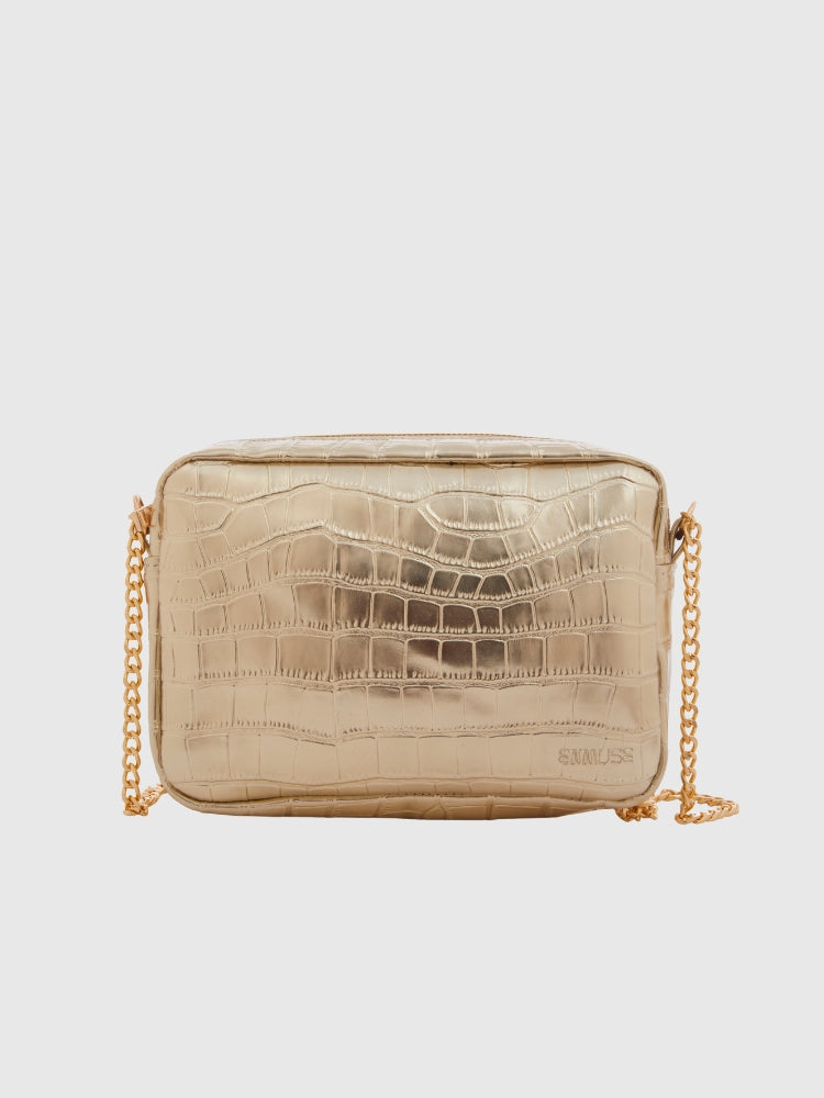 Light Gold Croco PU leather Party Sling Bag (Limited Edition)