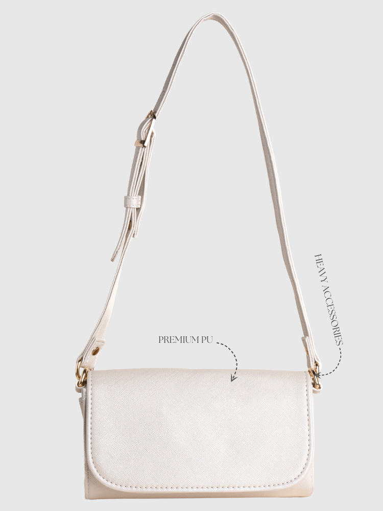 Pearl White Aurelia Luxe Sling