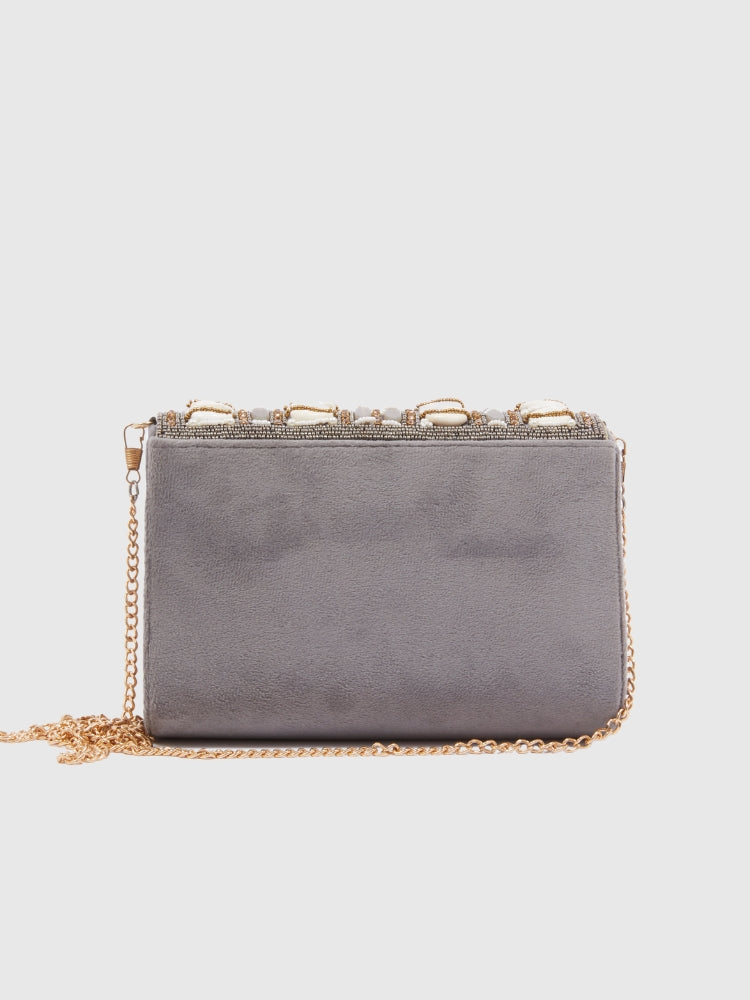 Ethnic - Gray Handwork Sling Bag