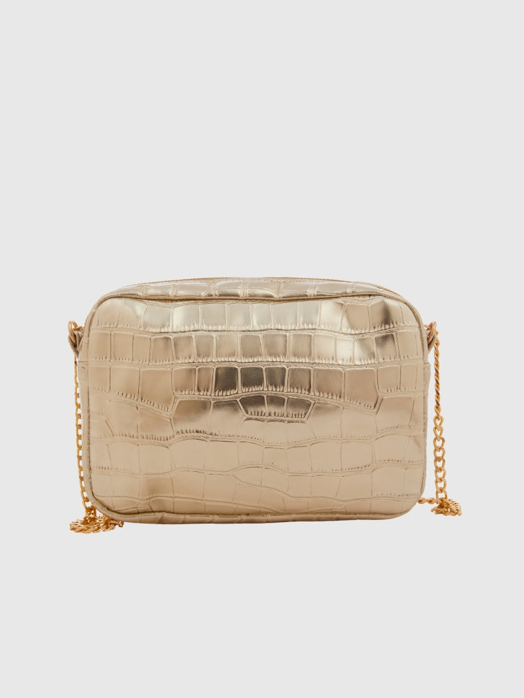 Light Gold Croco PU leather Party Sling Bag (Limited Edition)