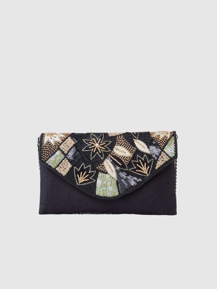 Ethnic - Black Handwork Envelope Hand/Sling Bag