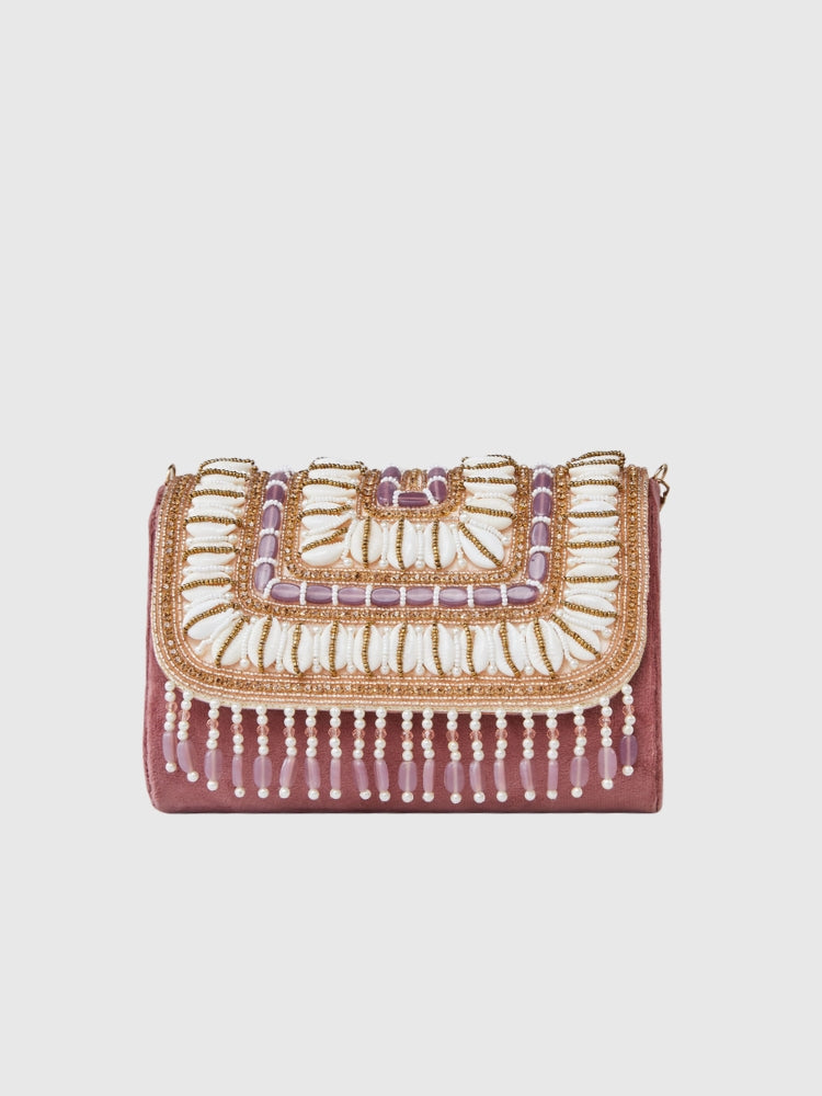 Ethnic - Mauve Handwork Sling Bag