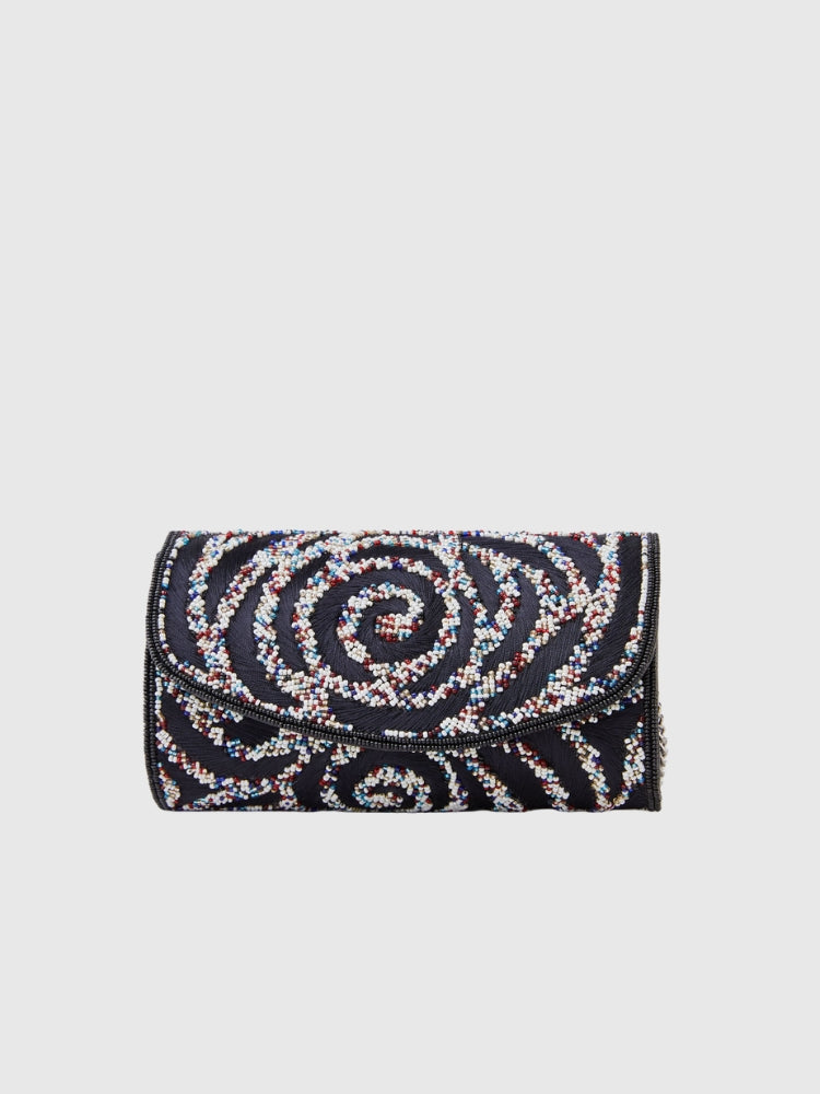 Ethnic - Black Beaded Mini Sling