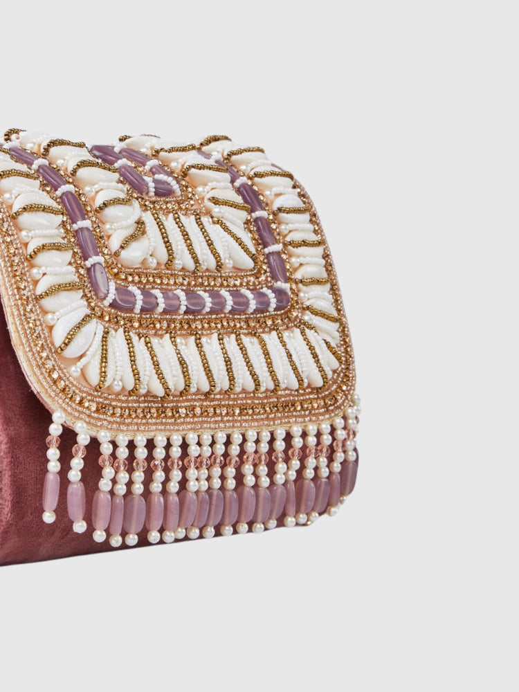 Ethnic - Mauve Handwork Sling Bag