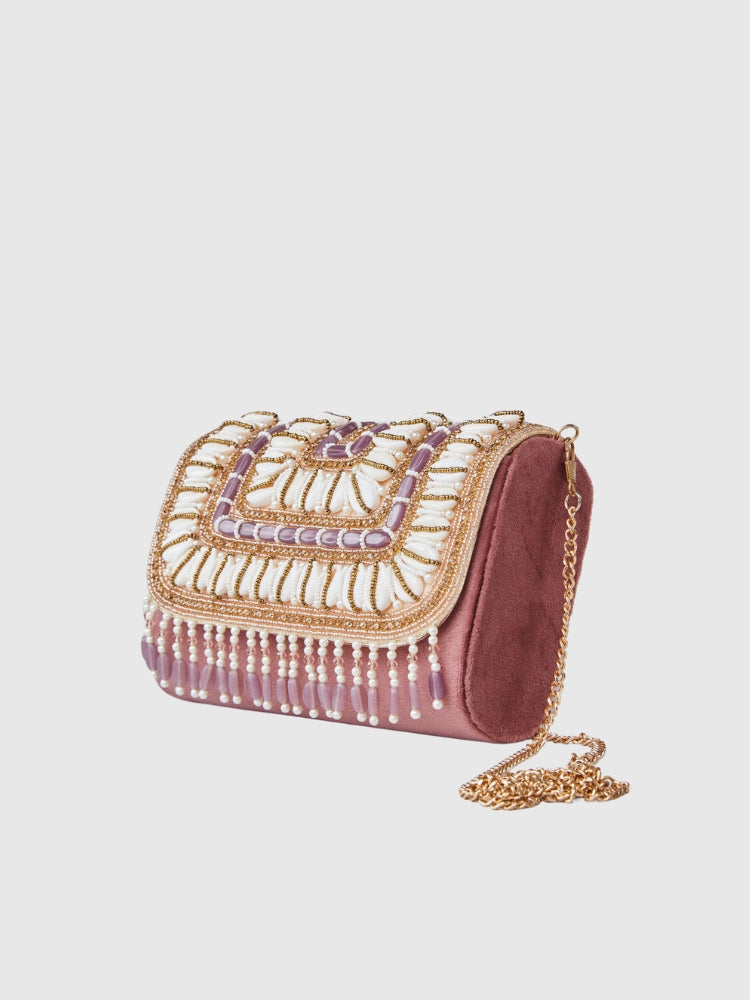 Ethnic - Mauve Handwork Sling Bag