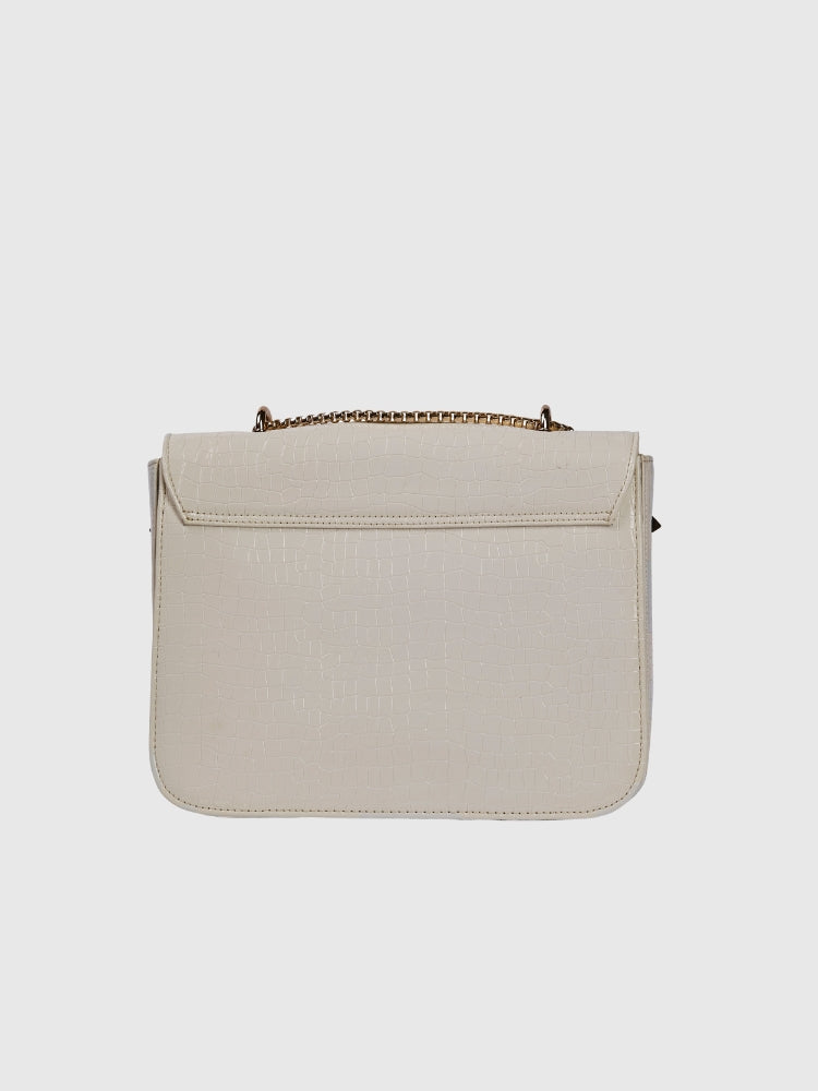 White Croco Shoulder / Crossbody Bag