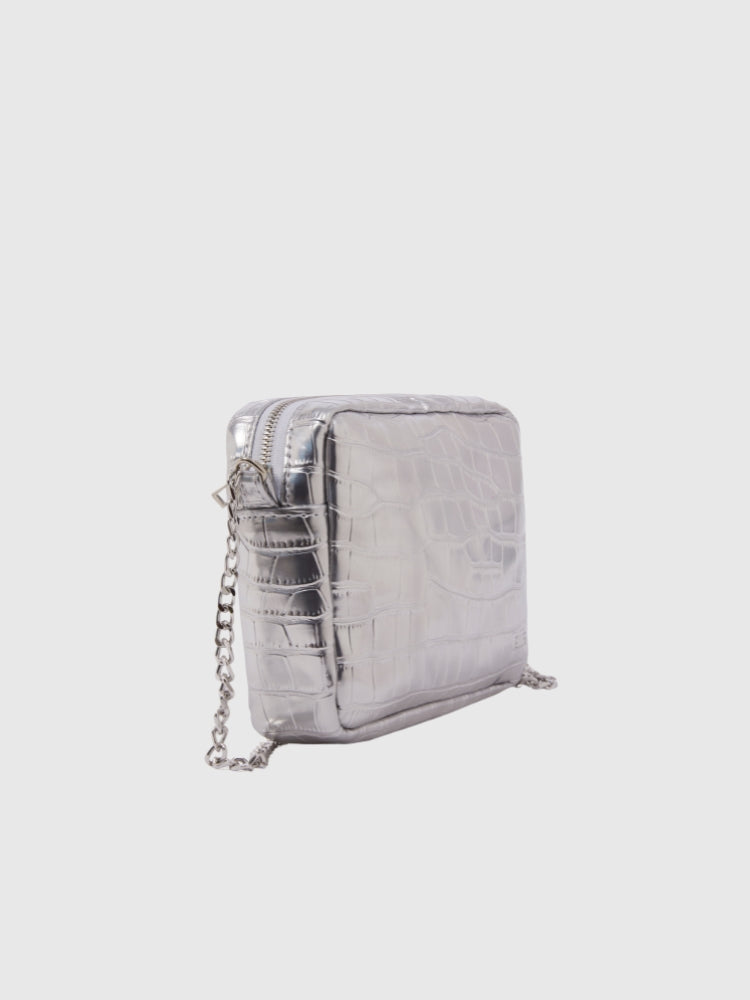 Silver Croco PU leather Party Sling Bag (Limited Edition)