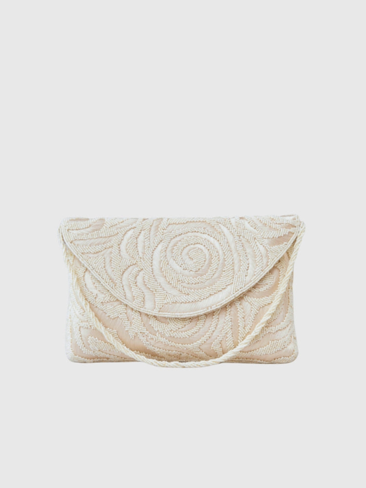 Ethnic White Envelope Hand / Sling Bag