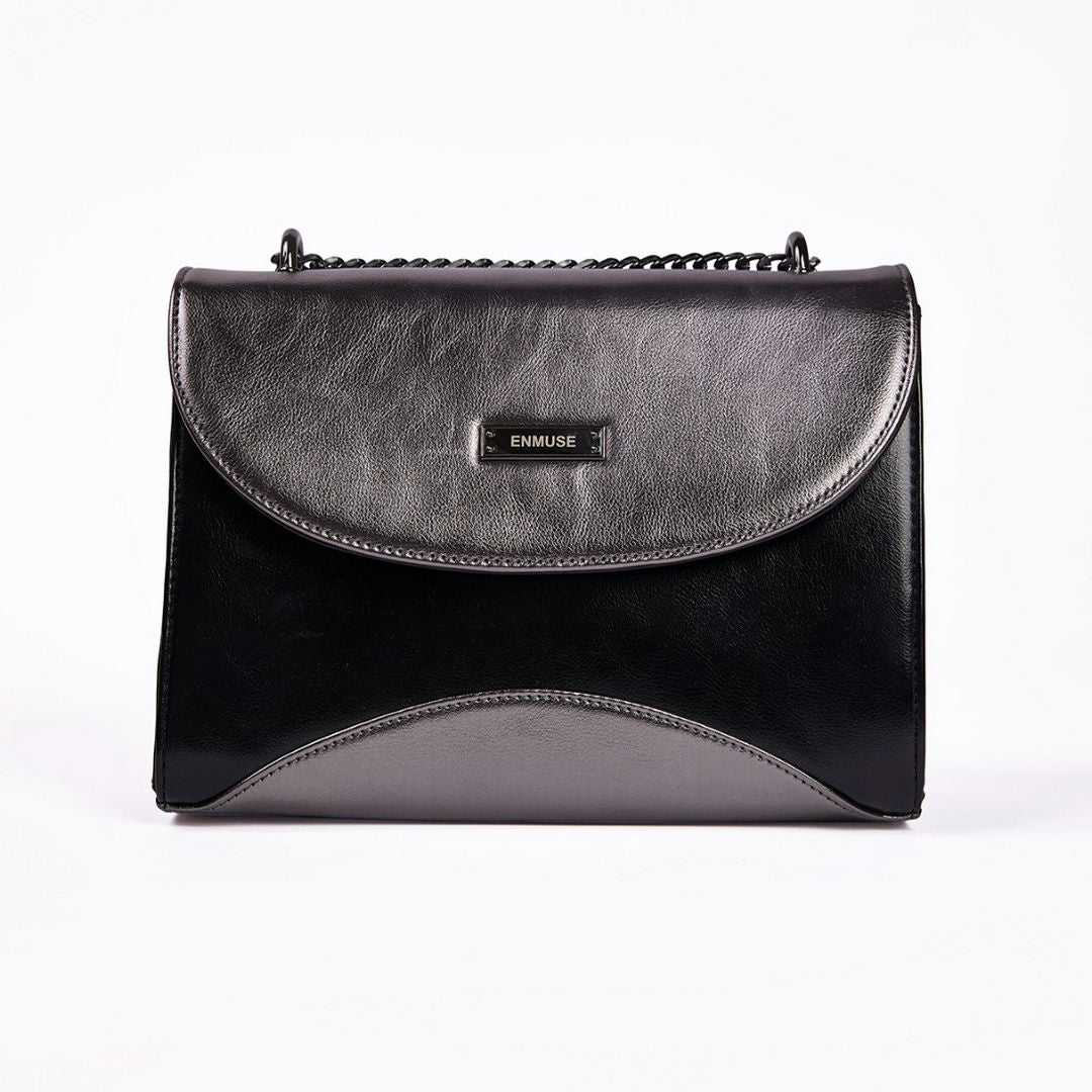 Casual Bag / Party - Gunmetal & Black